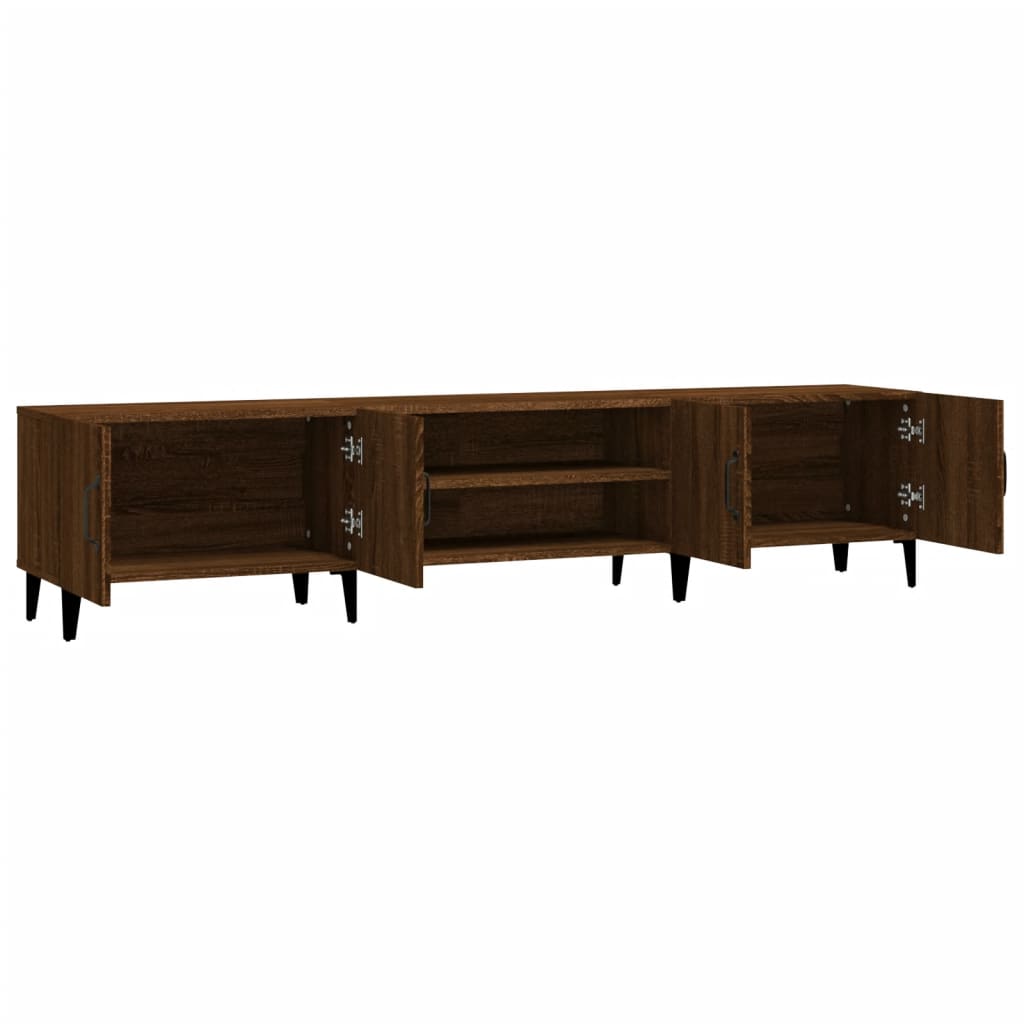 TV cabinet brown oak 180x31.5x40 cm engineered wood