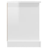 Meuble TV blanc brillant 99,5x35,5x48 cm bois d'ingénierie