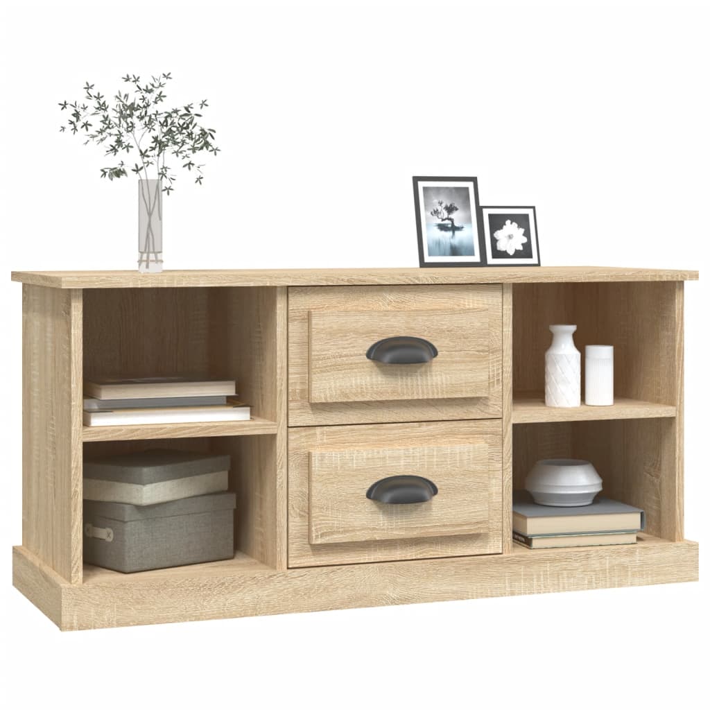 Meuble TV chêne sonoma 99,5x35,5x48 cm bois d'ingénierie