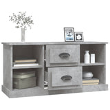 Concrete gray TV cabinet 99.5x35.5x48 cm engineered wood