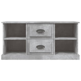 Concrete gray TV cabinet 99.5x35.5x48 cm engineered wood