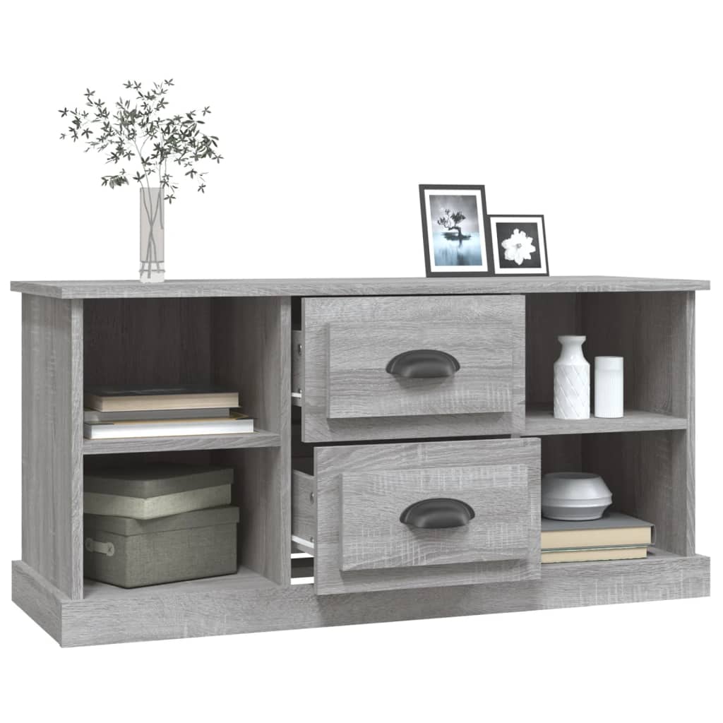 Meuble TV sonoma gris 99,5x35,5x48 cm bois d'ingénierie