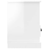 Meuble TV blanc brillant 80x35x50 cm bois d'ingénierie