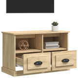 Meuble TV chêne sonoma 80x35x50 cm bois d'ingénierie