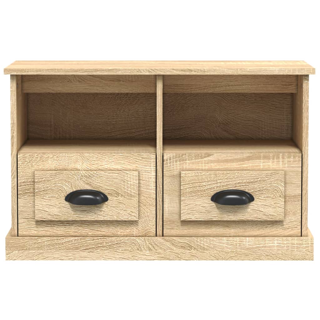 Meuble TV chêne sonoma 80x35x50 cm bois d'ingénierie