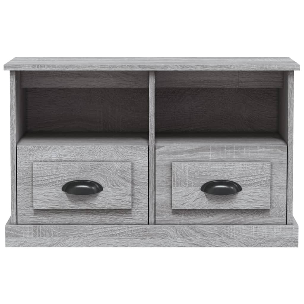 Meuble TV sonoma gris 80x35x50 cm bois d'ingénierie