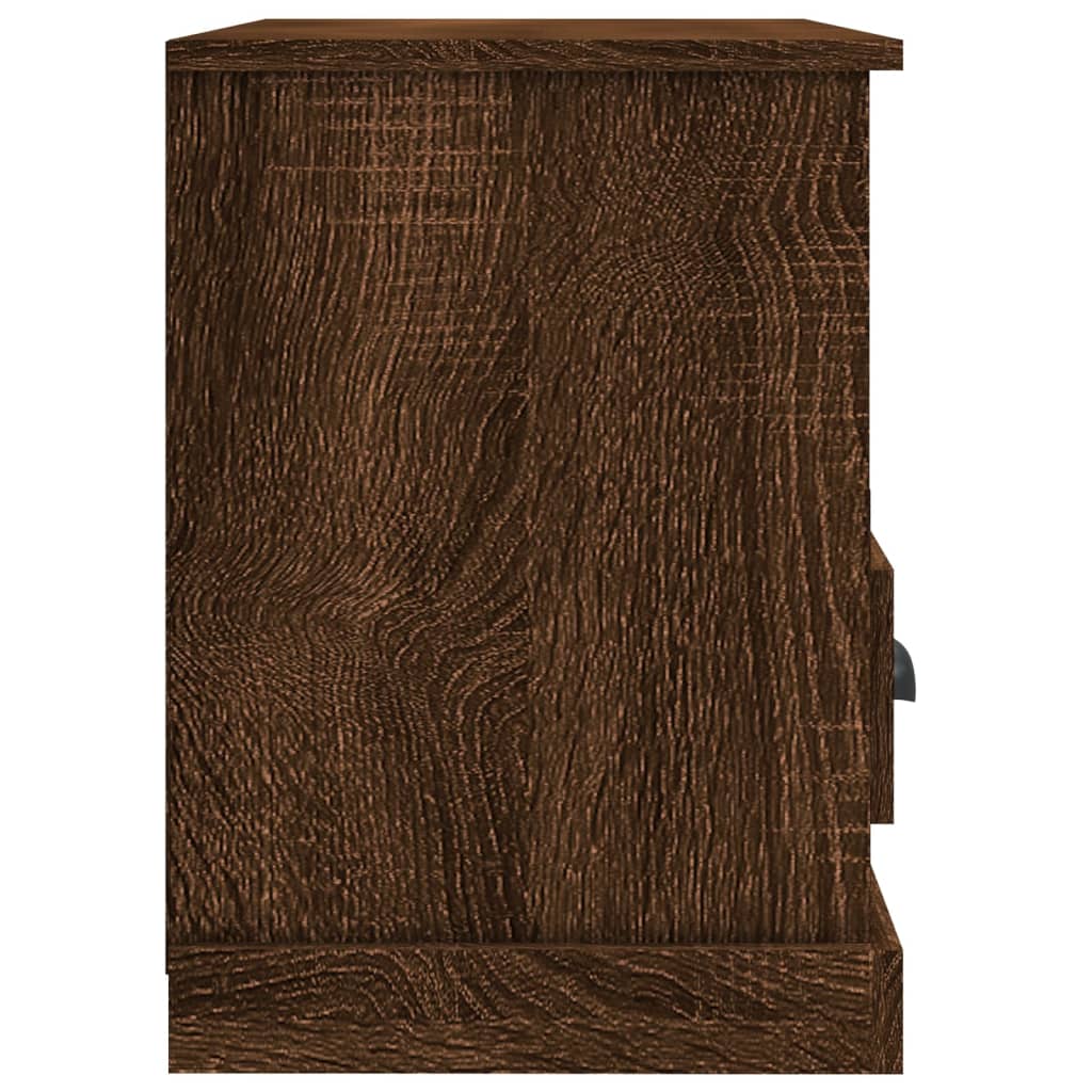 Meuble TV chêne marron 80x35x50 cm bois d'ingénierie