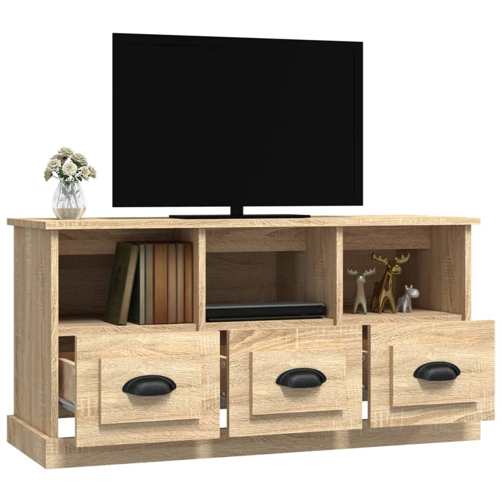 Meuble TV chêne sonoma 100x35x50 cm bois d'ingénierie