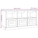 Meuble TV chêne sonoma 100x35x50 cm bois d'ingénierie