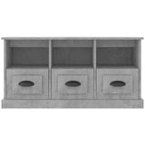 Concrete gray TV cabinet 100x35x50 cm engineered wood