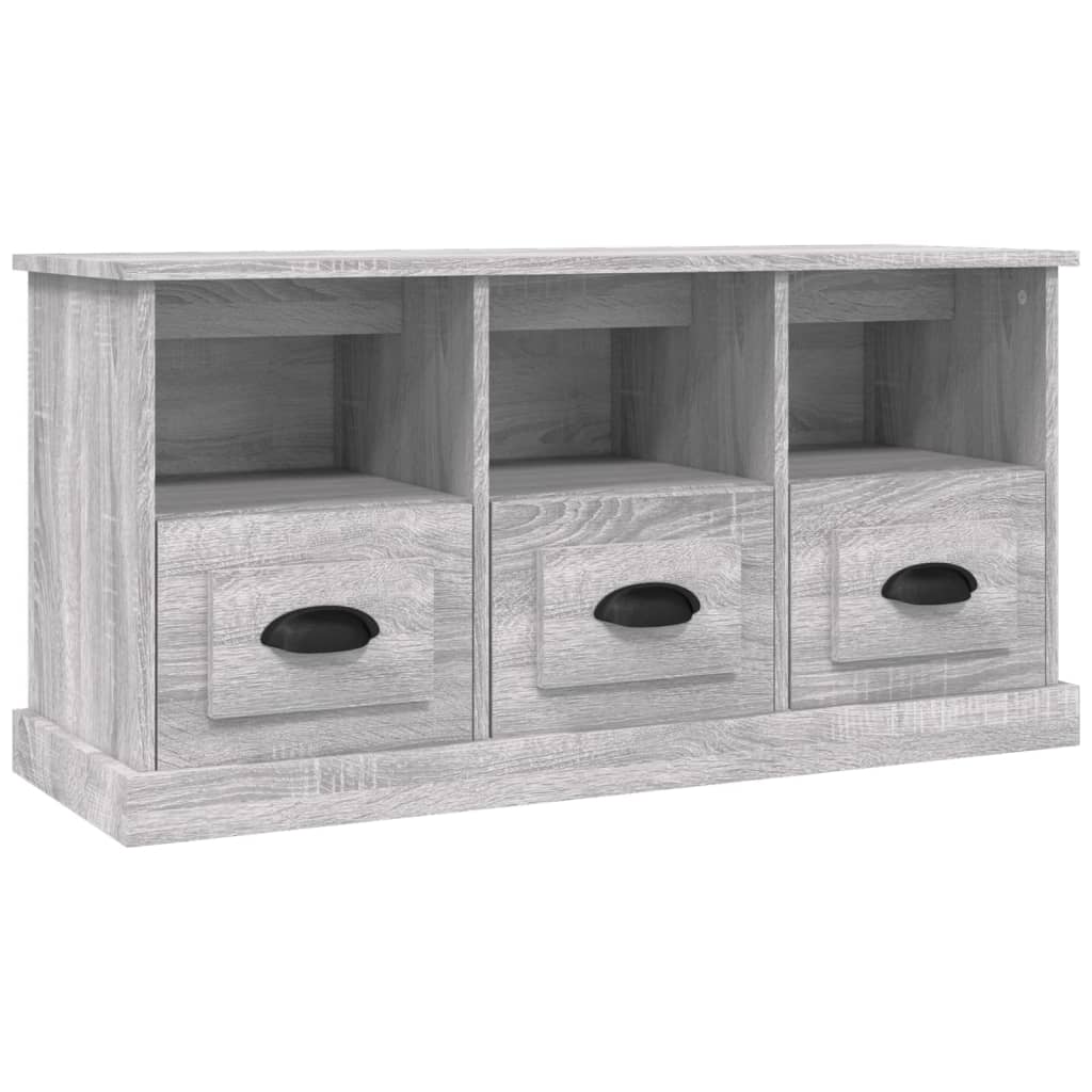 Meuble TV sonoma gris 100x35x50 cm bois d'ingénierie