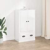 High sideboard white gloss 60x35.5x103.5 cm engineered wood