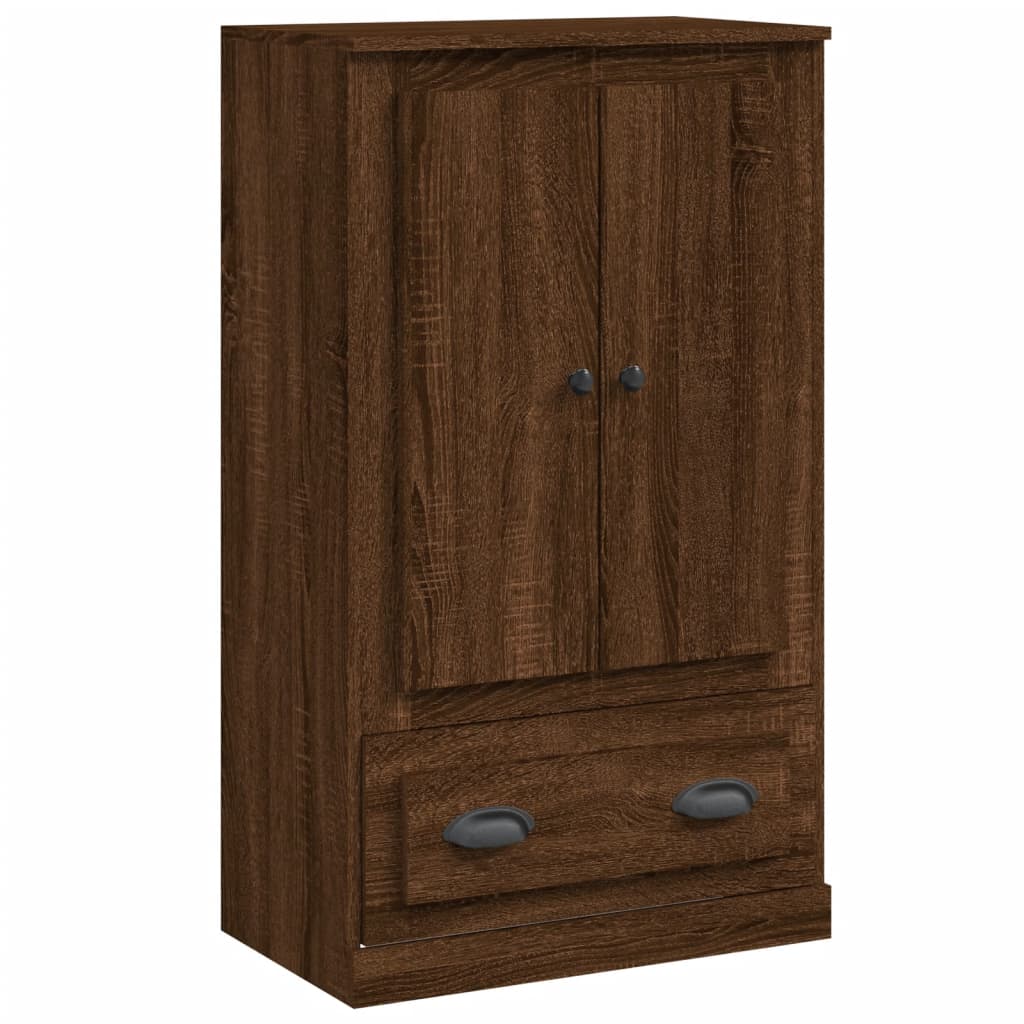 Buffet haut chêne marron 60x35,5x103,5 cm bois d'ingénierie