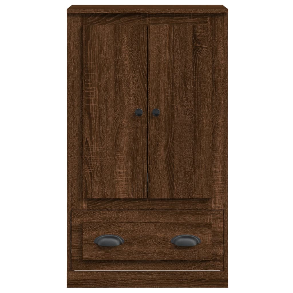 Buffet haut chêne marron 60x35,5x103,5 cm bois d'ingénierie