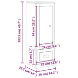 Buffet haut blanc 36x35,5x103,5 cm bois d'ingénierie