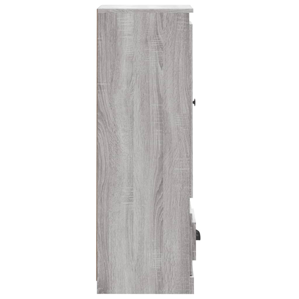 Buffet haut sonoma gris 36x35,5x103,5 cm bois d'ingénierie