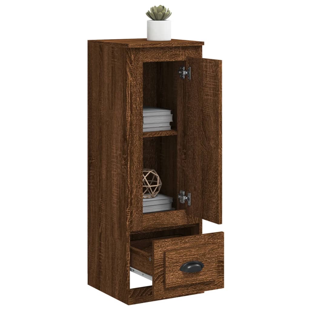 Buffet haut chêne marron 36x35,5x103,5 cm bois d'ingénierie