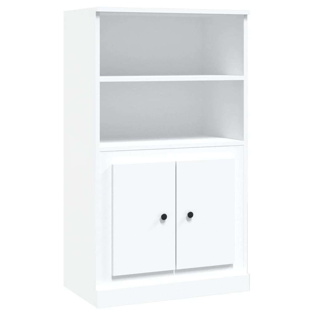 White high sideboard 60x35.5x103.5 cm engineered wood