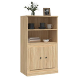 High sideboard sonoma oak 60x35.5x103.5 cm engineered wood