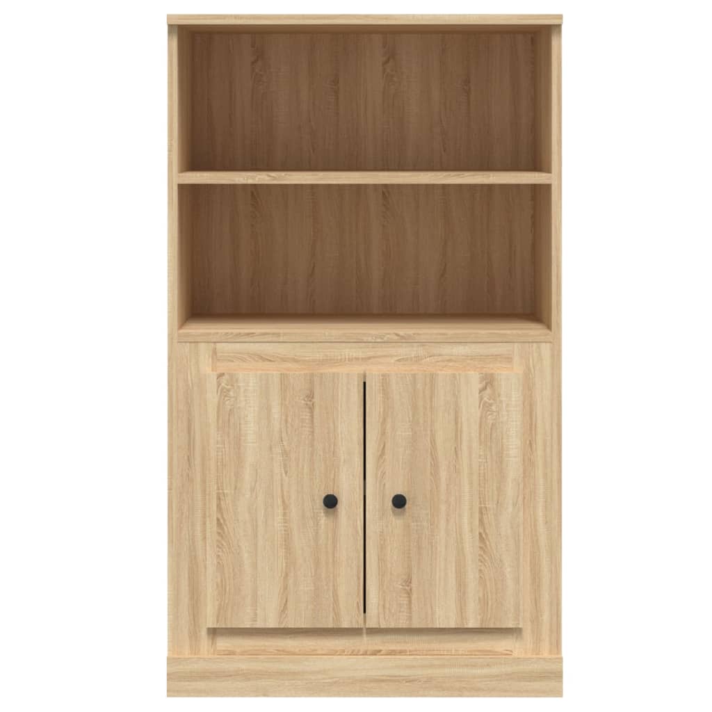 High sideboard sonoma oak 60x35.5x103.5 cm engineered wood