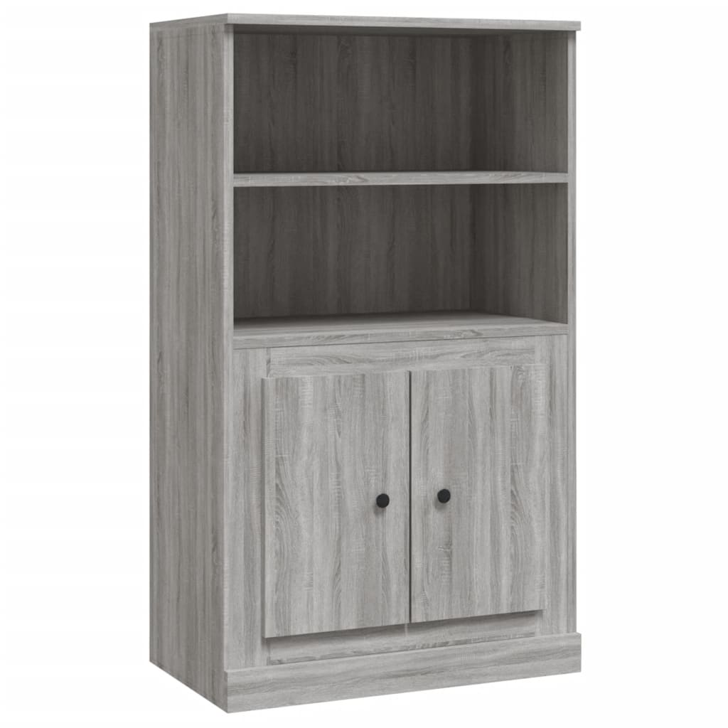 Buffet haut sonoma gris 60x35,5x103,5 cm bois d'ingénierie