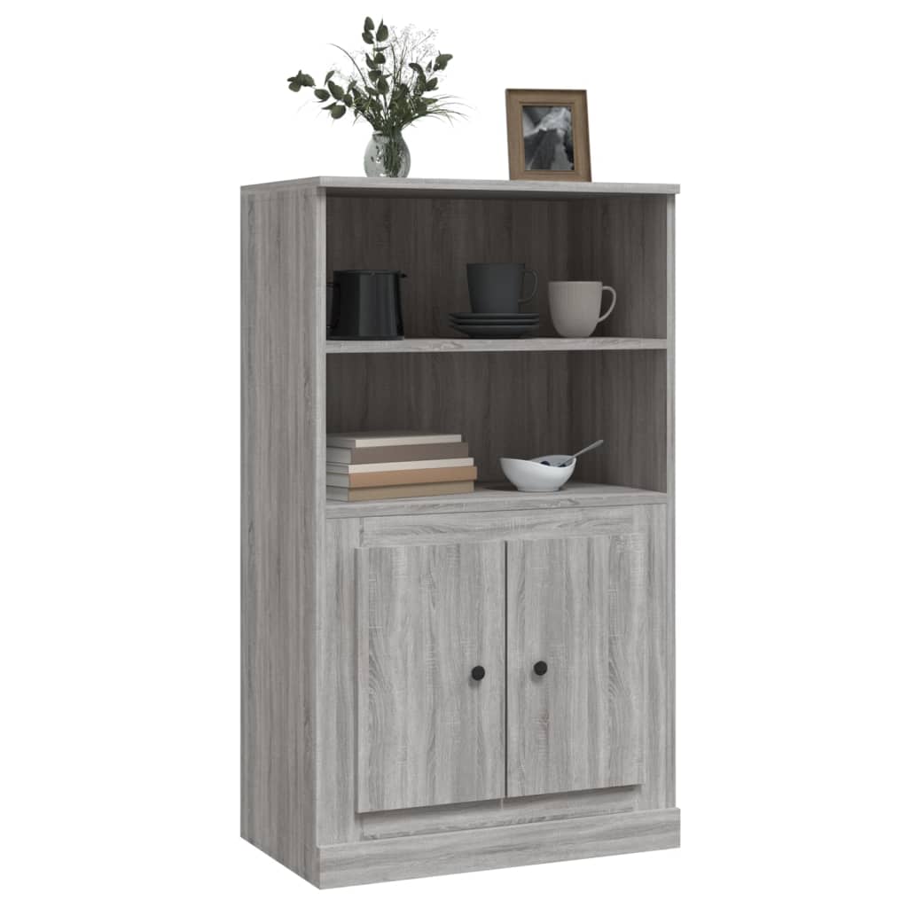 Buffet haut sonoma gris 60x35,5x103,5 cm bois d'ingénierie