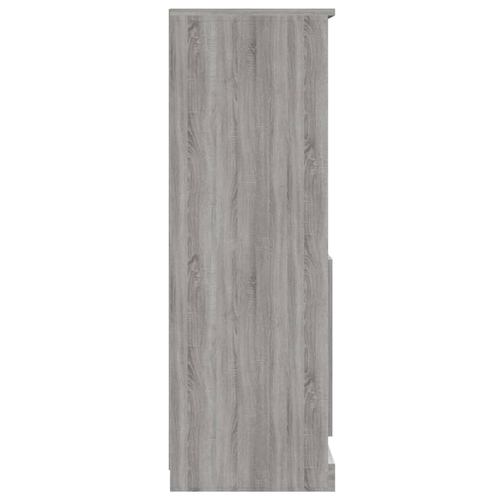 Buffet haut sonoma gris 60x35,5x103,5 cm bois d'ingénierie