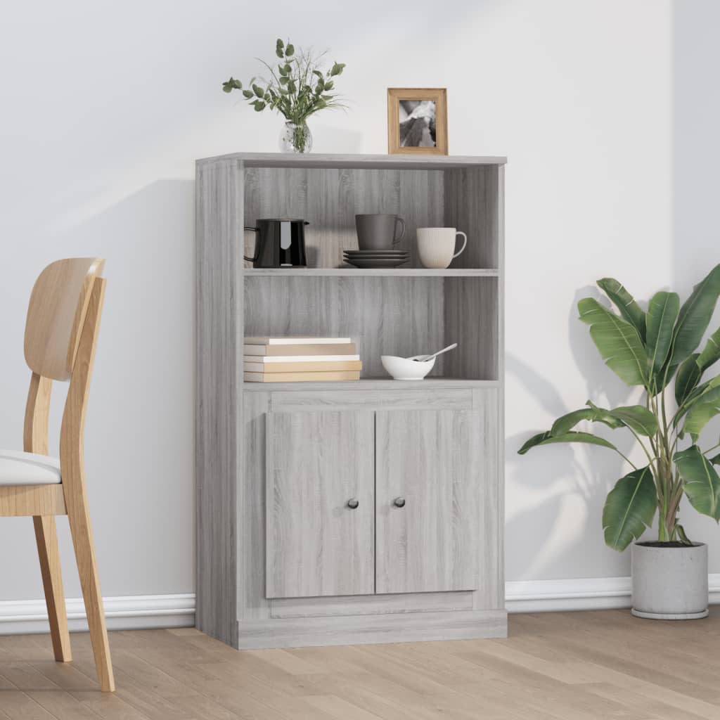 Buffet haut sonoma gris 60x35,5x103,5 cm bois d'ingénierie