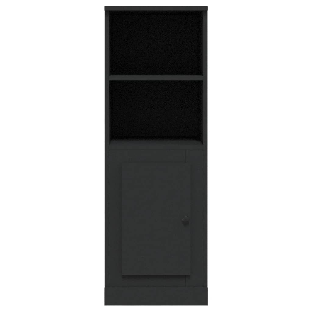 Buffet haut noir 36x35,5x103,5 cm bois d'ingénierie