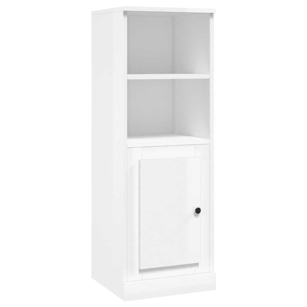 Buffet haut blanc brillant 36x35,5x103,5 cm bois d'ingénierie