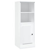 Buffet haut blanc brillant 36x35,5x103,5 cm bois d'ingénierie