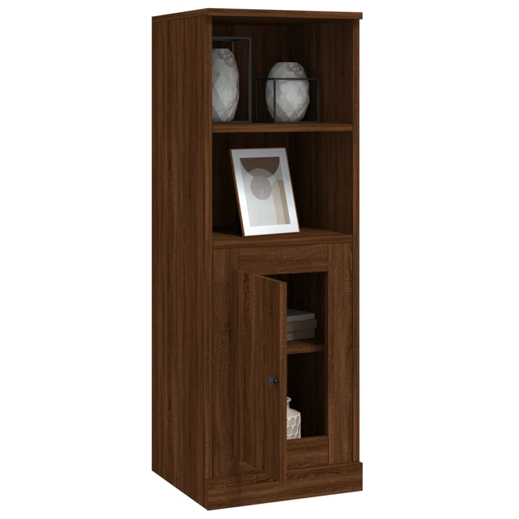 Buffet haut chêne marron 36x35,5x103,5 cm bois d'ingénierie