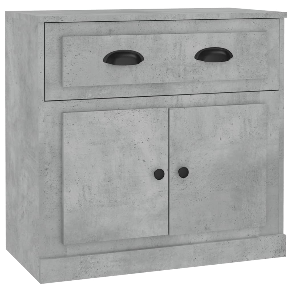 Concrete gray sideboard 70x35.5x67.5 cm engineered wood