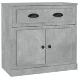 Buffet gris béton 70x35,5x67,5 cm bois d'ingénierie