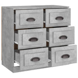 Buffet gris béton 70x35,5x67,5 cm bois d'ingénierie