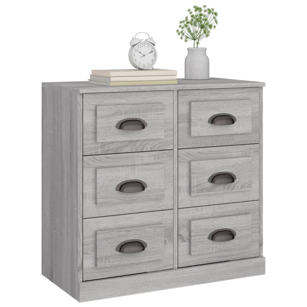 Buffet sonoma gris 70x35,5x67,5 cm bois d'ingénierie