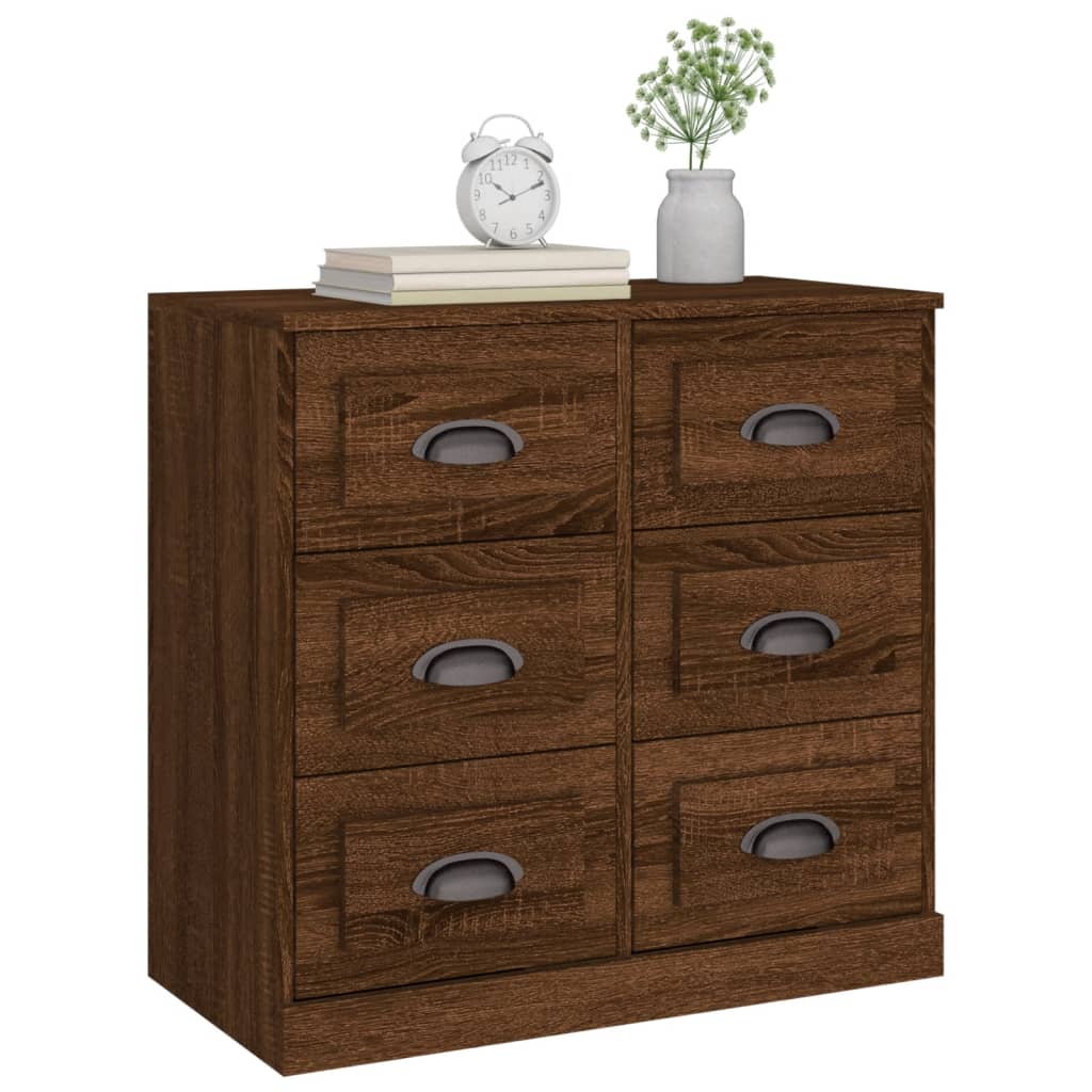 Brown oak sideboard 70x35.5x67.5 cm Engineered wood