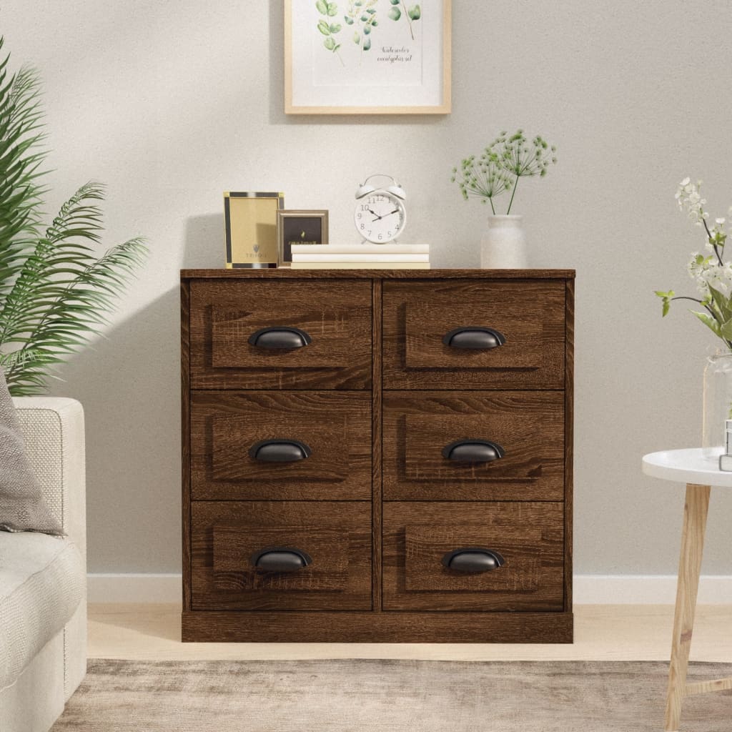 Brown oak sideboard 70x35.5x67.5 cm Engineered wood