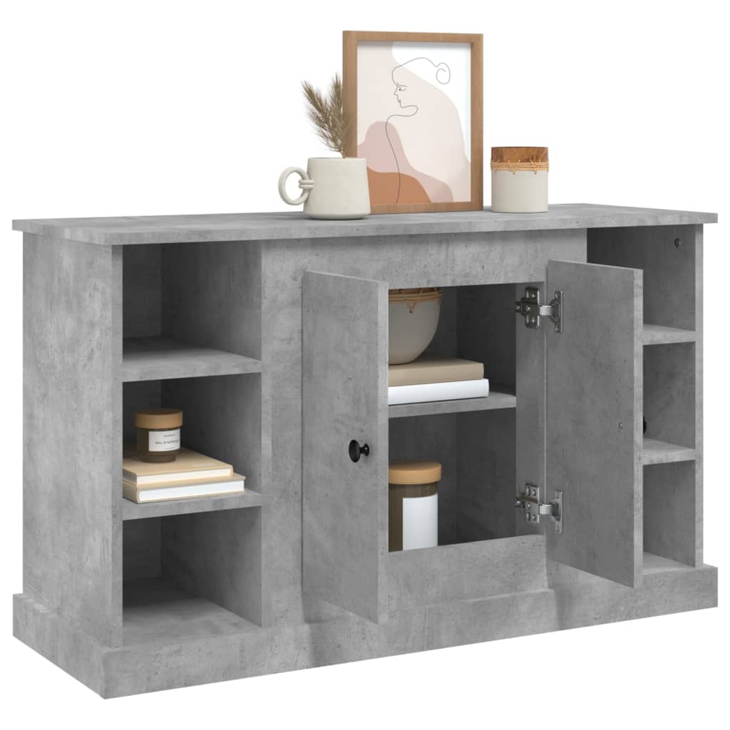 Buffet Gris béton 100x35,5x60 cm Bois d'ingénierie