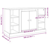 Buffet Gris béton 100x35,5x60 cm Bois d'ingénierie