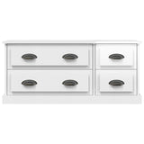 TV cabinet white gloss 100x35.5x45 cm engineered wood