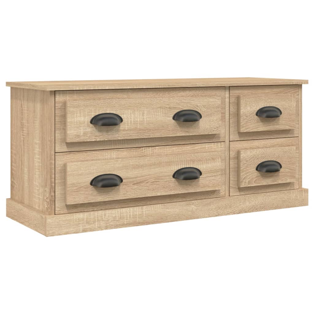 Meuble TV chêne sonoma 100x35,5x45 cm bois d'ingénierie