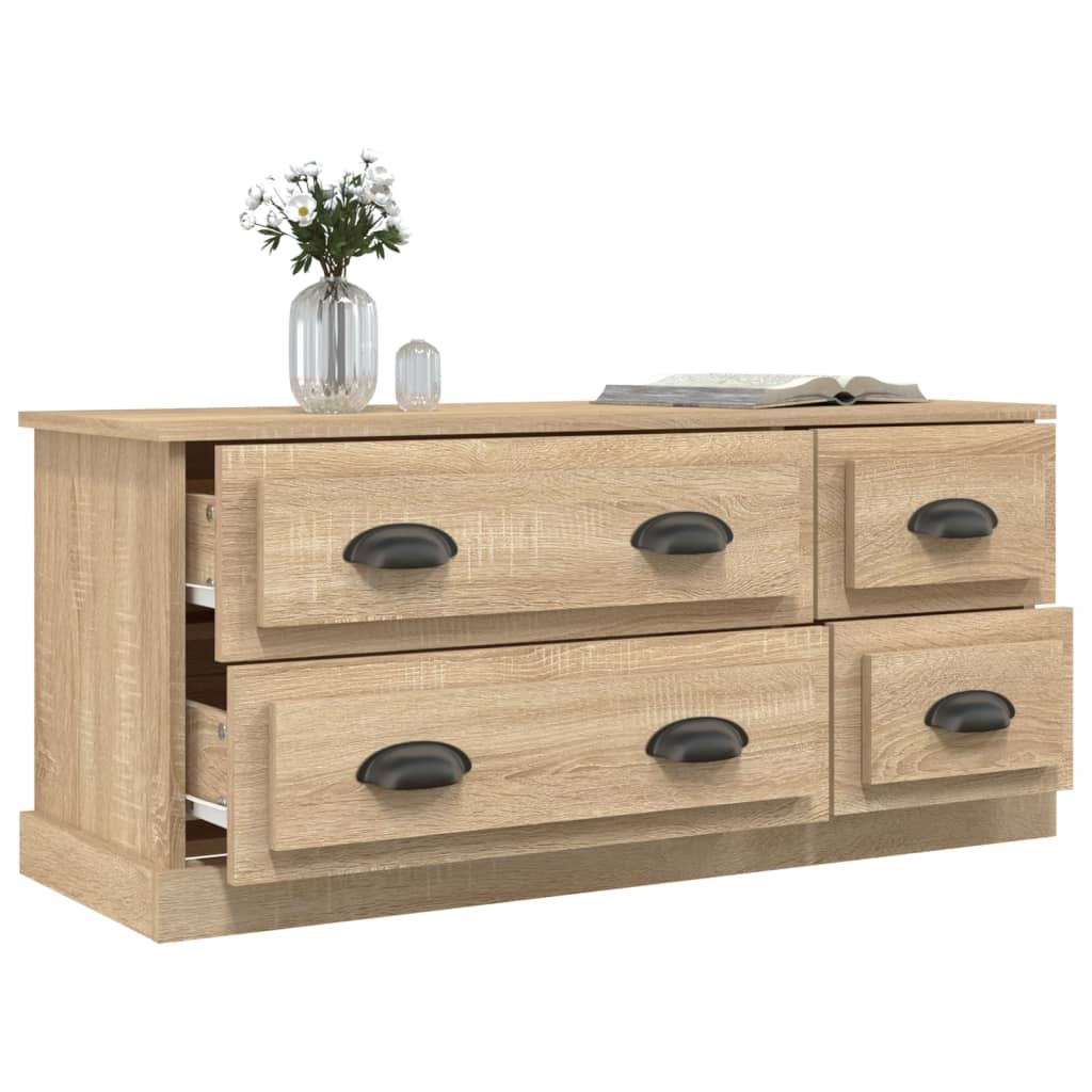 Meuble TV chêne sonoma 100x35,5x45 cm bois d'ingénierie