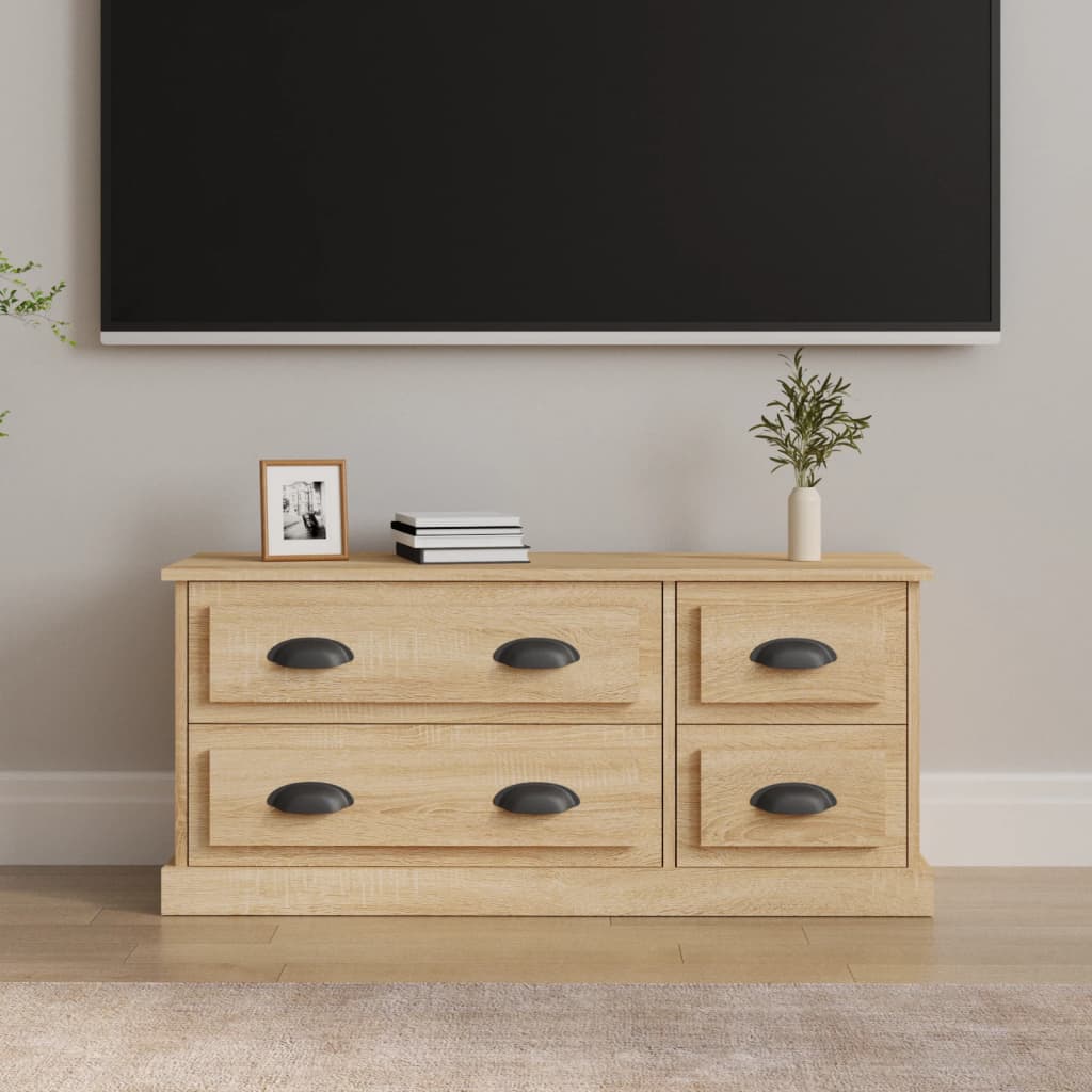 Meuble TV chêne sonoma 100x35,5x45 cm bois d'ingénierie