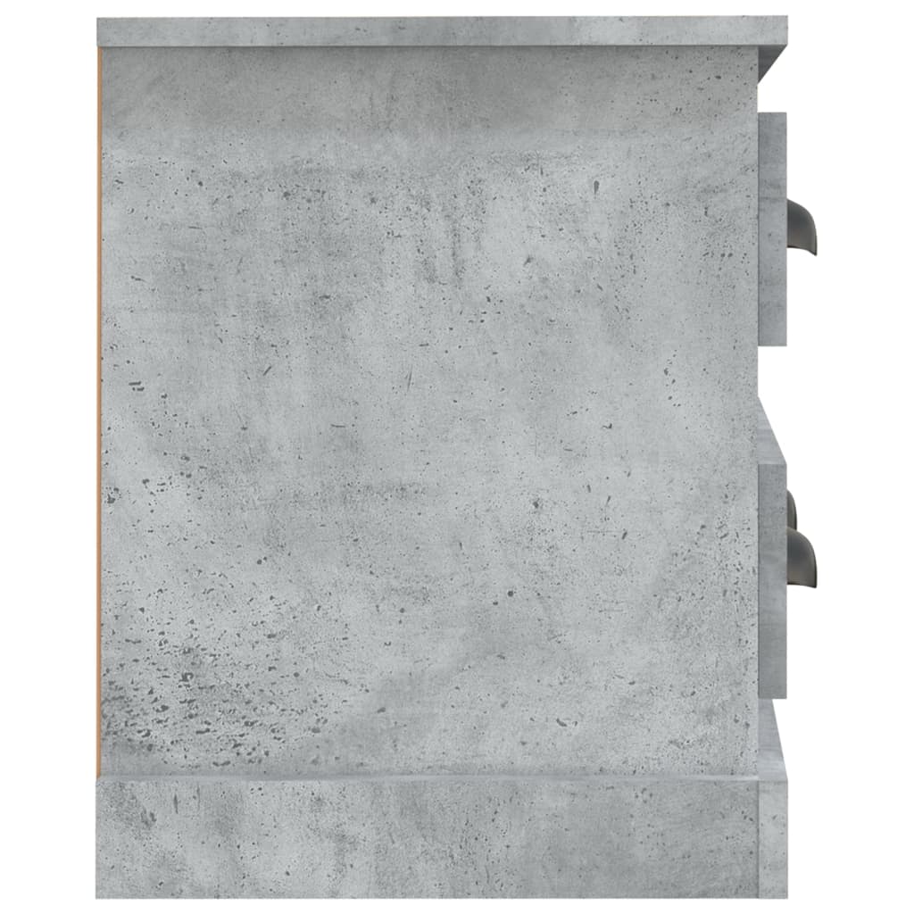 Meuble TV gris béton 100x35,5x45 cm bois d'ingénierie