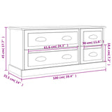 Meuble TV sonoma gris 100x35,5x45 cm bois d'ingénierie