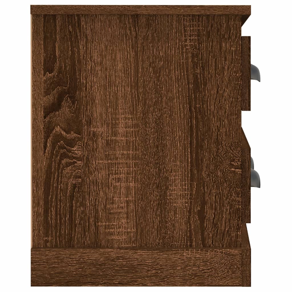 Meuble TV chêne marron 100x35,5x45 cm bois d'ingénierie