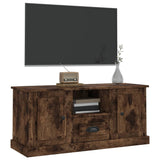 Meuble TV chêne fumé 100x35,5x45 cm bois d'ingénierie