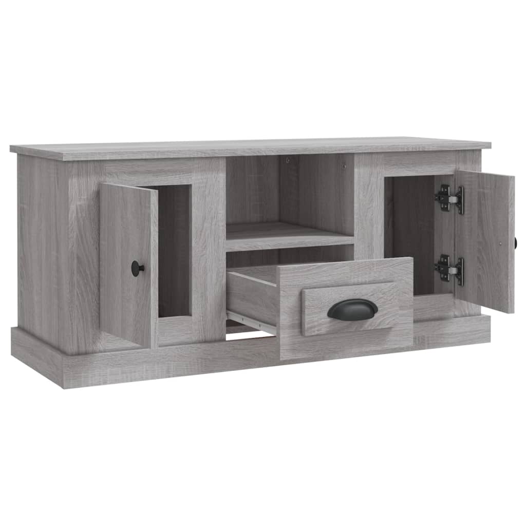 Meuble TV sonoma gris 100x35,5x45 cm bois d'ingénierie