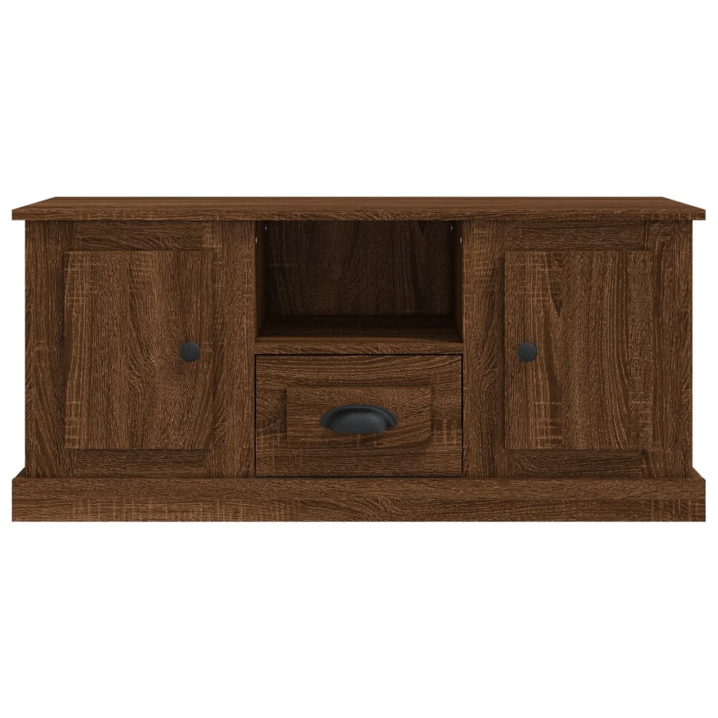 Meuble TV chêne marron 100x35,5x45 cm bois d'ingénierie